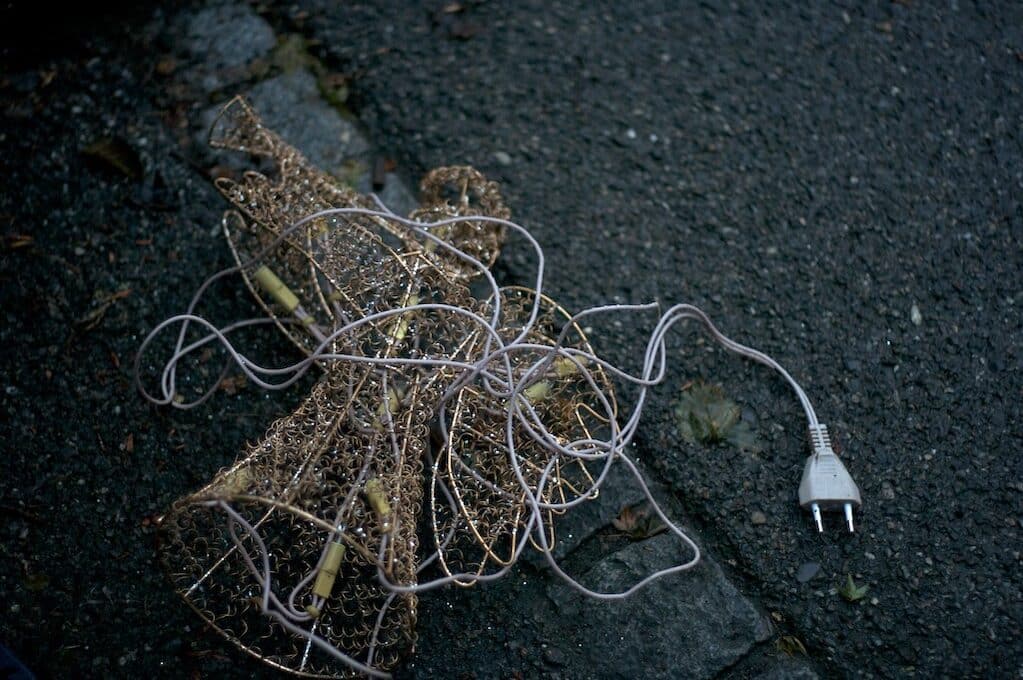 photo of discarded angel tree topper