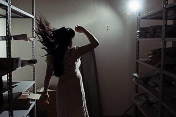 photo of woman in storeroom