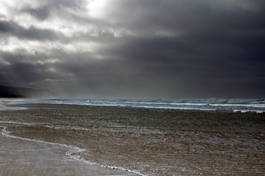 photo of storm clouds off the coast of Oregon