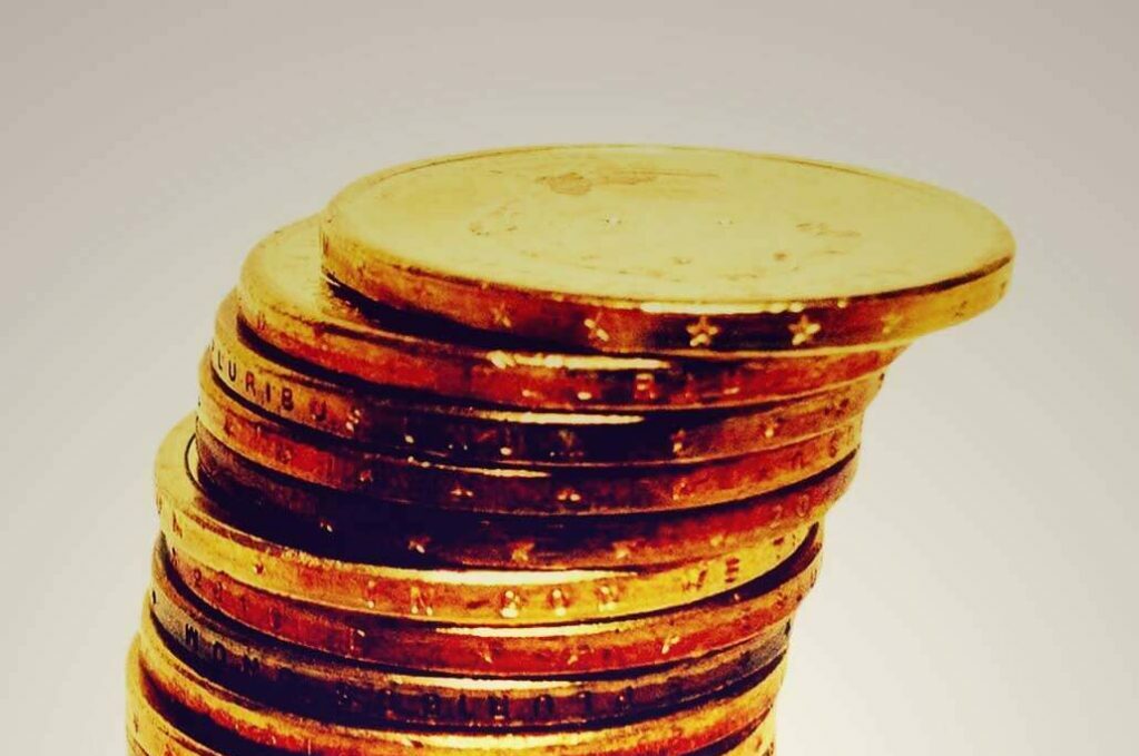 stack of gold coins