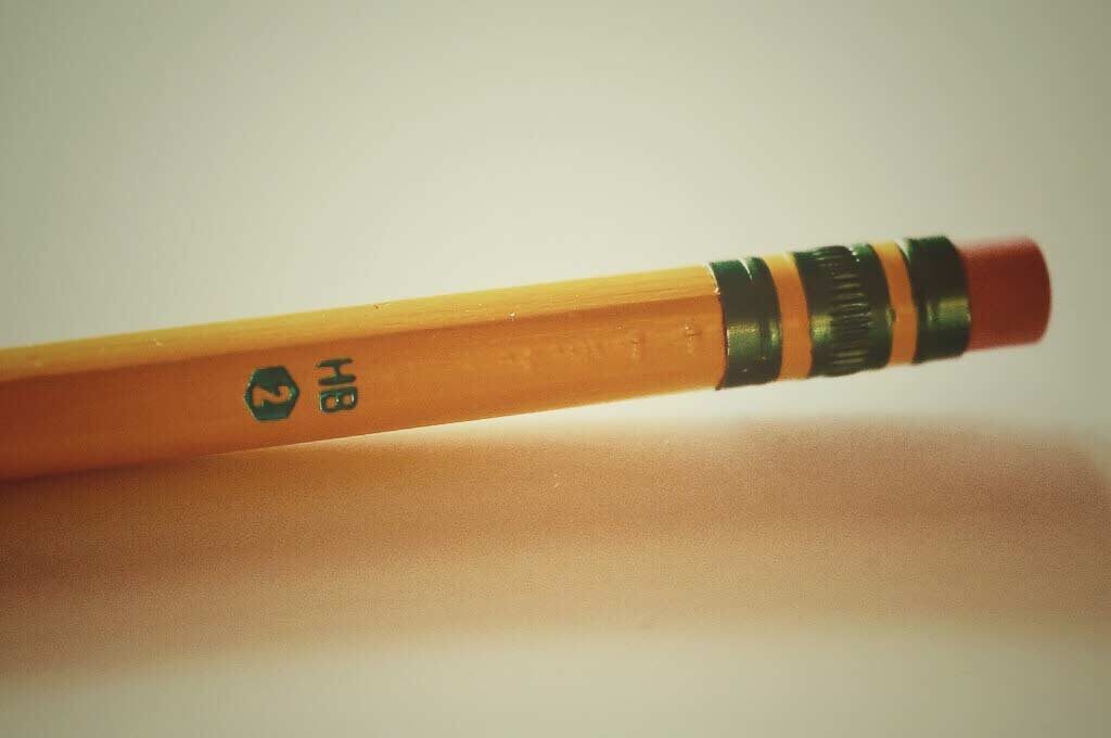 photo of a yellow #2 pencil