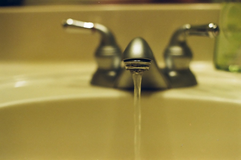 photo of sink faucet