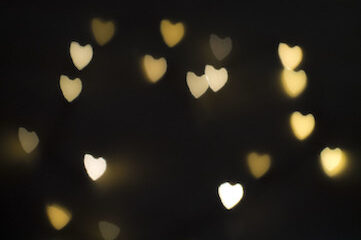 photo of heart-shaped bokeh