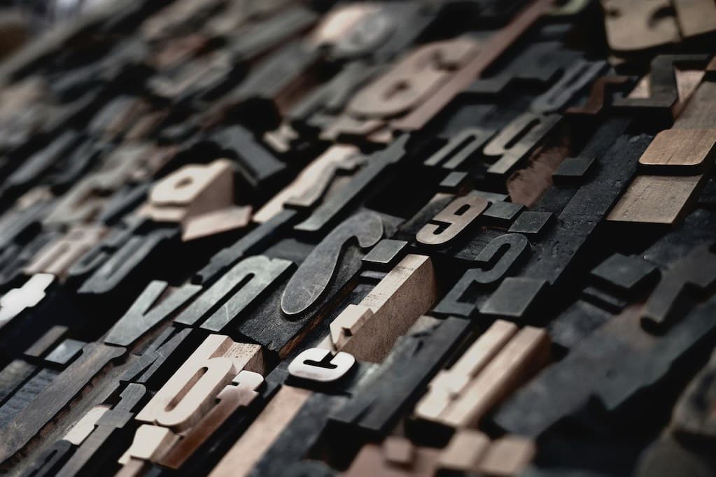 photo of typesetting letters